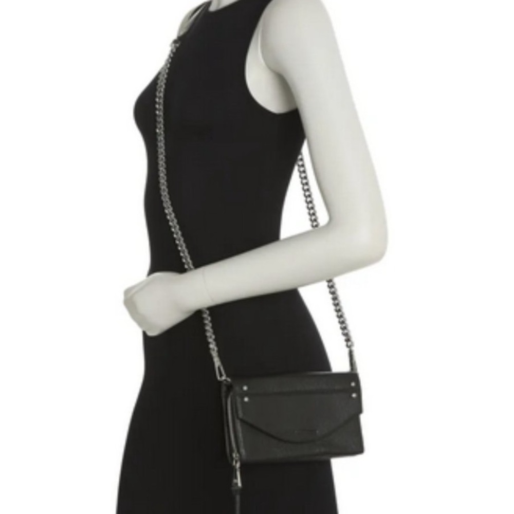 Aimee Kestenberg Crossbody Bag Black Leather Delancey New